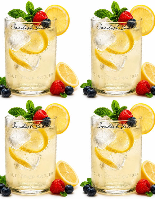 Load image into Gallery viewer, Absolut Vodka Glasses Set  – Handmade Upcycled Cocktail Glassware
