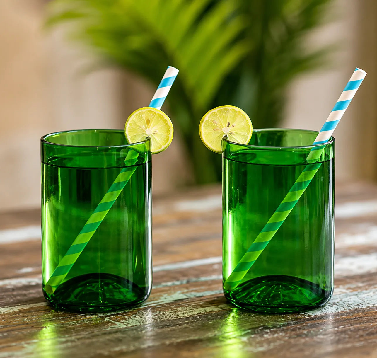 Upcycled Wine Glasses Set of 2