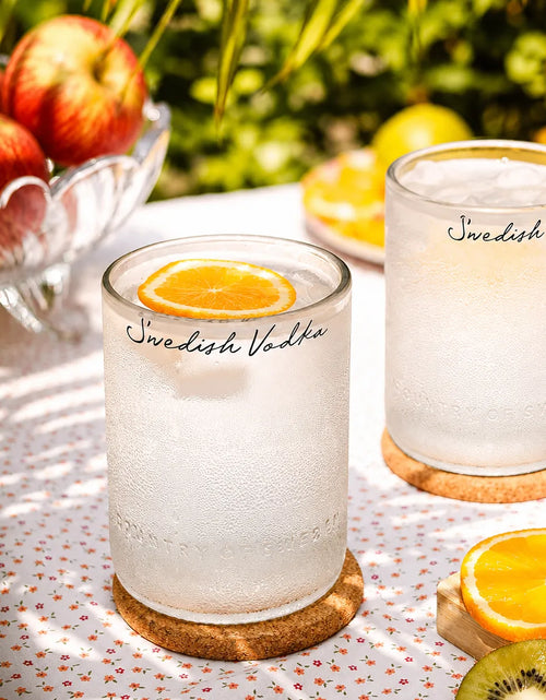 Load image into Gallery viewer, Absolut Vodka Glasses Set  – Handmade Upcycled Cocktail Glassware
