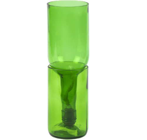 Load image into Gallery viewer, Self Watering Wine Bottle Planter – Recycled Glass Plant Pot
