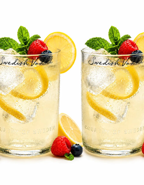 Load image into Gallery viewer, Absolut Vodka Glasses Set  – Handmade Upcycled Cocktail Glassware
