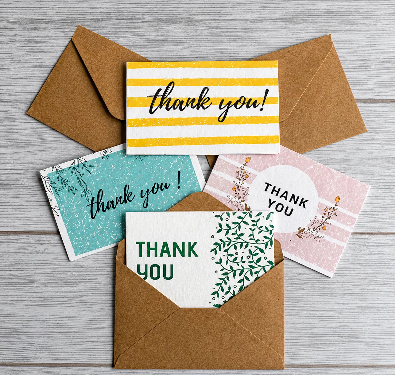 Plantable Thank You Cards With Envelopes – Eco Friendly Seed Paper Cards (Pack of 15)