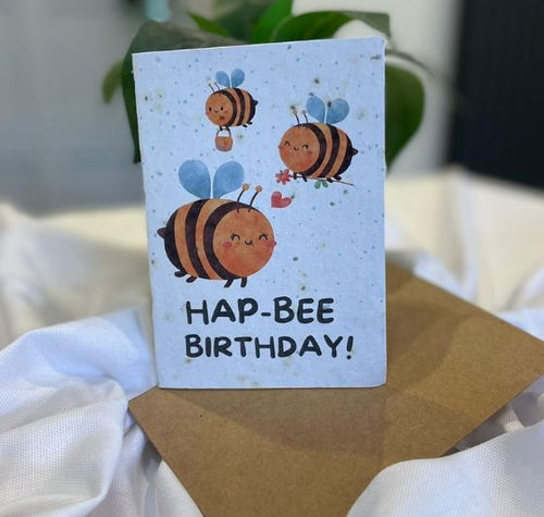 Load image into Gallery viewer, Seed Paper HAP - BEE Cute Birthday Card
