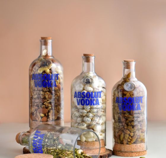 Upcycled Vodka Jars (Set of Two)