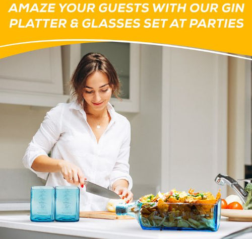 Load image into Gallery viewer, Bombay Sapphire Gin Platter With Glasses
