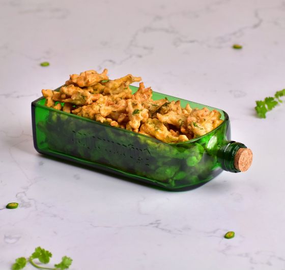 Upcycled Jagermeister Bottle Platter – Handmade Recycled Glass Serving Dish