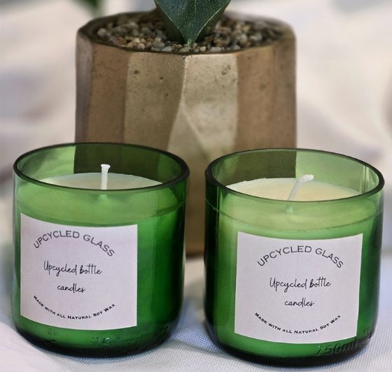 Eco Soy Wax Wine Bottle Candle