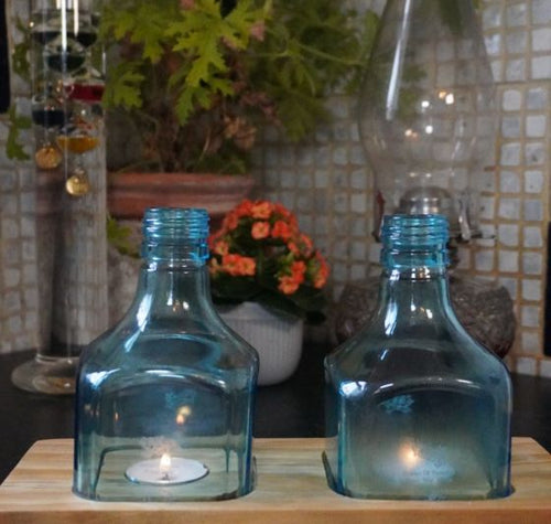 Load image into Gallery viewer, Gin Bottle Tea Light Holder
