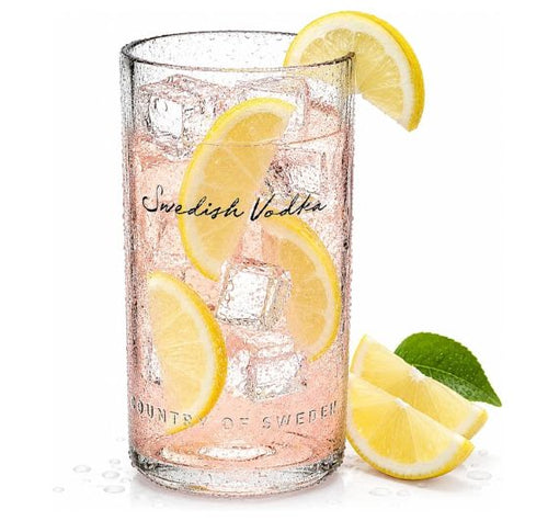 Load image into Gallery viewer, Upcycled Absolut Vodka Glass – Handmade Recycled Cocktail Glass
