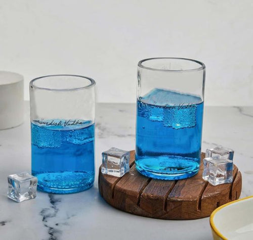 Load image into Gallery viewer, Upcycled Absolut Vodka Glass – Handmade Recycled Cocktail Glass

