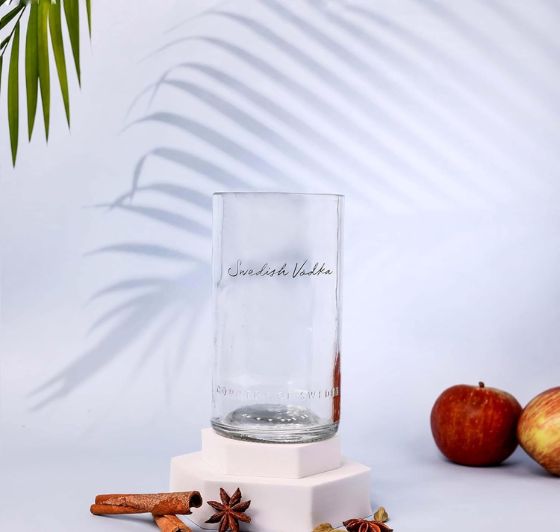 Upcycled Absolut Vodka Glass – Handmade Recycled Cocktail Glass
