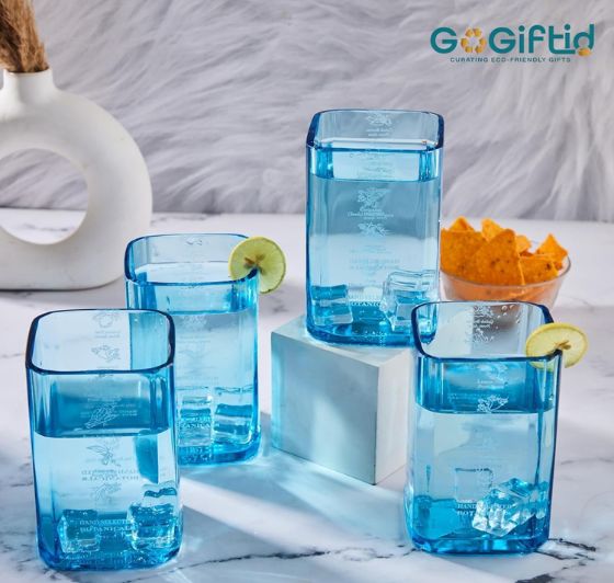 Upcycled Bombay Sapphire Gin Bottle Glass