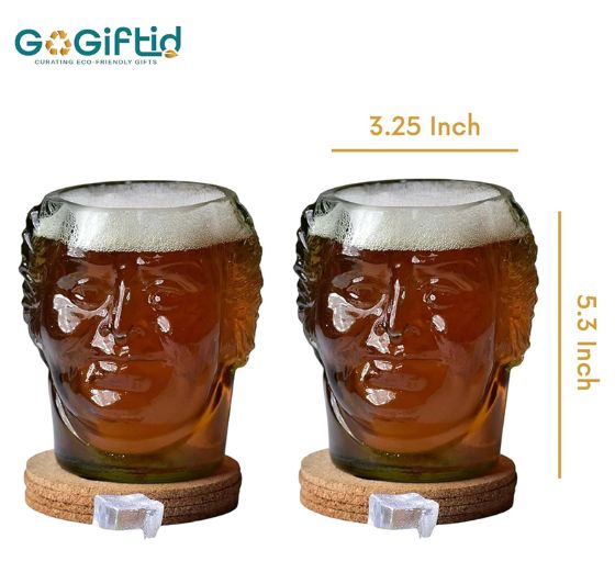 Upcycled Old Monk Quirky Glass – Handmade Eco-Friendly Barware