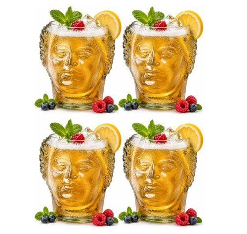 Load image into Gallery viewer, Upcycled Old Monk Quirky Glass – Handmade Eco-Friendly Barware
