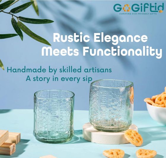 Old Monk Small Rum Glasses – Handmade Eco-Friendly Barware