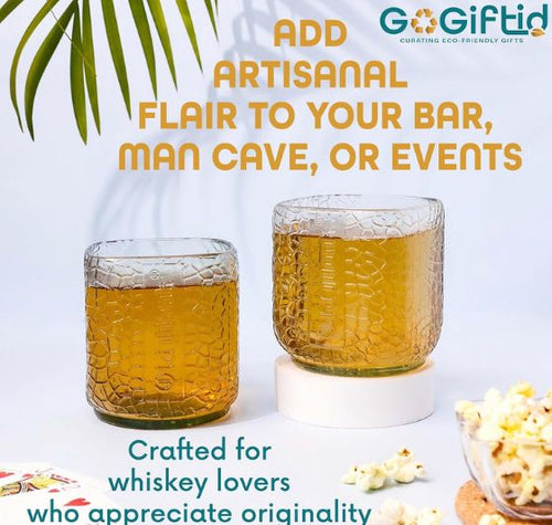 Load image into Gallery viewer, Old Monk Small Rum Glasses – Handmade Eco-Friendly Barware
