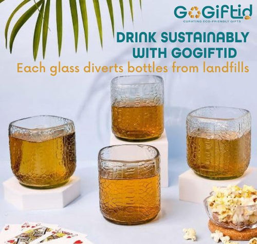 Load image into Gallery viewer, Old Monk Small Rum Glasses – Handmade Eco-Friendly Barware
