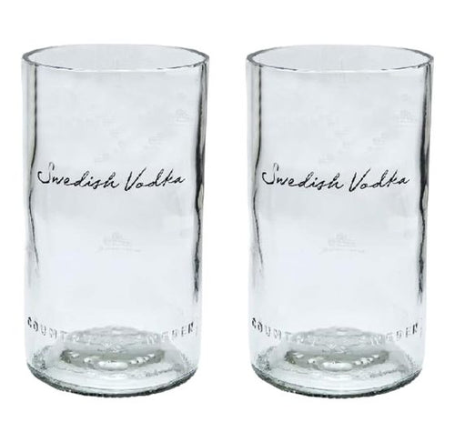 Load image into Gallery viewer, Upcycled Absolut Vodka Glass – Handmade Recycled Cocktail Glass
