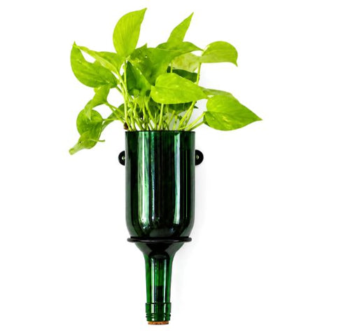 Load image into Gallery viewer, Wine Bottle Planters with Iron Stand
