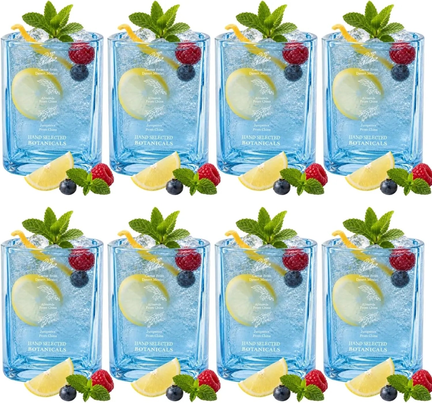 Handmade Upcycled Bombay Sapphire Gin Glasses