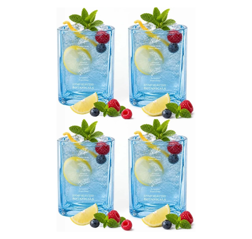 Load image into Gallery viewer, Handmade Upcycled Bombay Sapphire Gin Glasses
