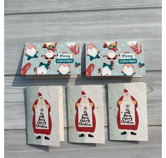 Plantable Christmas Cards - 12 Multi Design