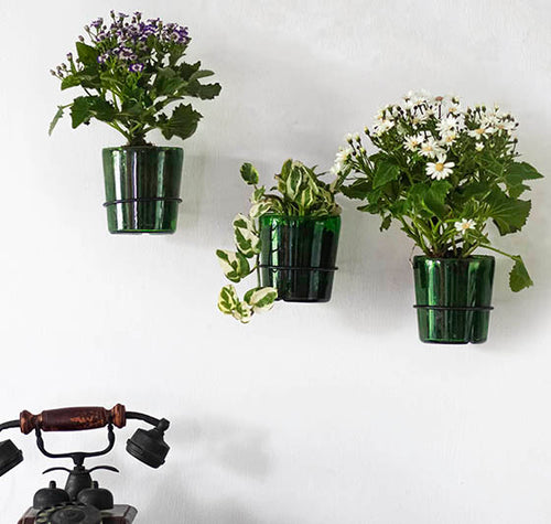 Load image into Gallery viewer, Eco-Friendly Vat69 Planters with Iron Stand Set of three
