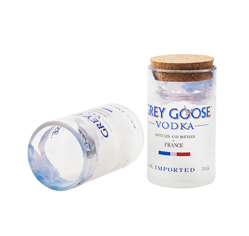 Load image into Gallery viewer, Grey Goose Bottle Jars (Set of Two)
