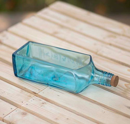 Load image into Gallery viewer, Sapphire Bottle Planter Table Top Upcycled from Old Bottles
