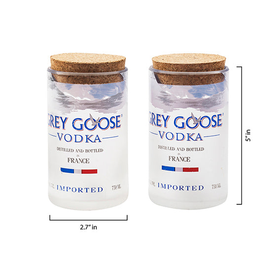 Grey Goose Bottle Jars (Set of Two)