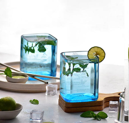 Imperfect Bombay Sapphire Gin Glasses – Upcycled Set of 2