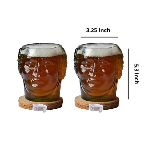 Load image into Gallery viewer, Old Monk bottles reborn as quirky drinking glasses! Set of two, perfect for any beverage. 
