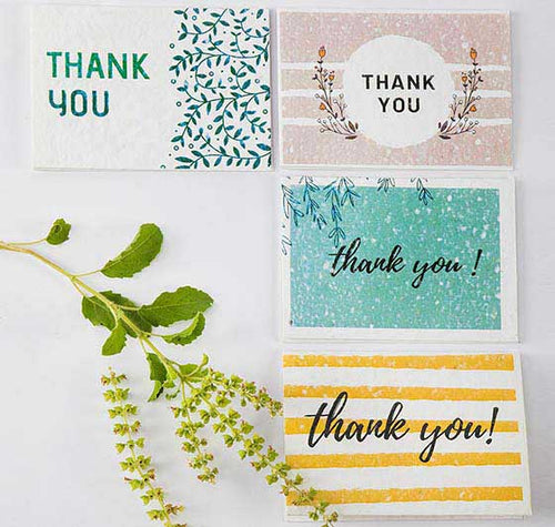 Load image into Gallery viewer, Plantable Thank You Cards-12 Multi Design
