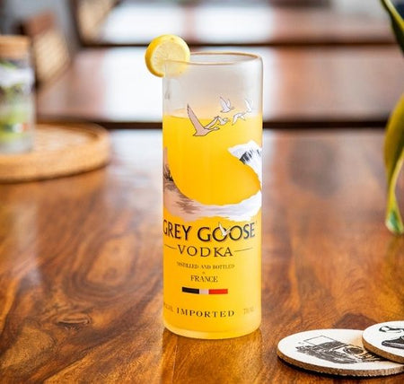 Safe and Sturdy Upcycled Grey Goose Vodka Glass