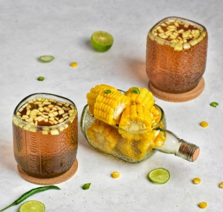 Old Monk Platter With Glasses